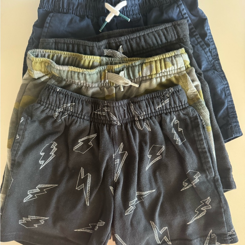 Cat & Jack Boys shorts size XS (4/5) BUNDLE with elastic waistbands